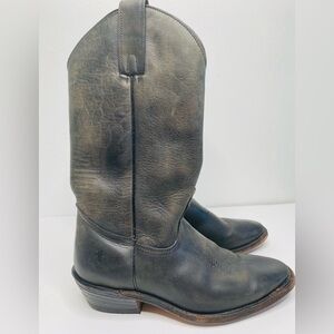 FRYE Leather Western Gray Boots Size 7.5